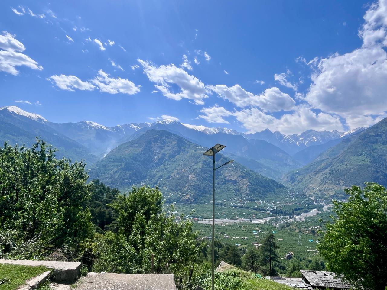 View from the temple at Baranigran across the valleys of Shirar and Phojal