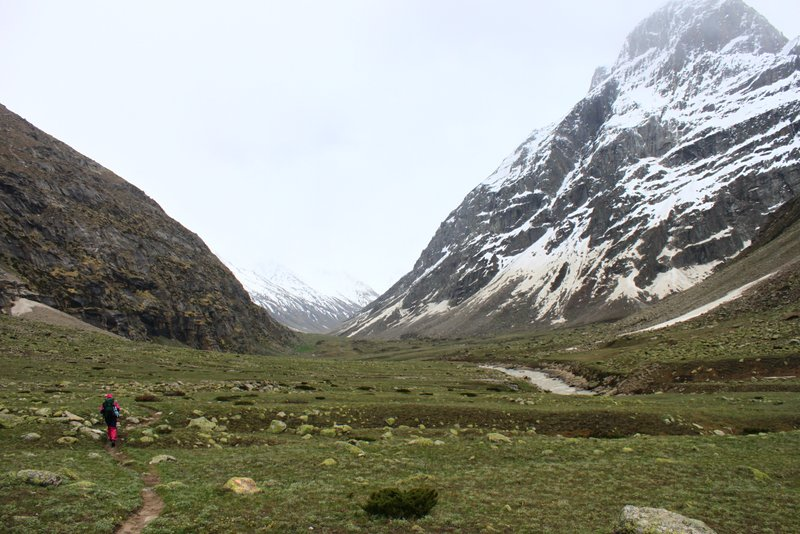 Entering wide open meadows and seeing the U-shaped valley